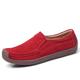 CCAFRET Mens Gym Shoes Spring and Autumn Women's Shoes Flat Shoes Women's Shoes Soft and Comfortable Women's Shoes Slip-on Moccasin Shoes Women (Color : Red, Size : 8)