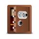 Safe and Lock Box - Safe Box, Safes And Lock Boxes, Money Box, Safety Boxes for Home, Digital Safe Box, Steel Alloy Drop Safe, Includes Keys (Color : Brown)