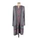 J.Jill Casual Dress: Gray Paisley Dresses - Women's Size Large