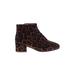 Gentle Souls Ankle Boots: Brown Animal Print Shoes - Women's Size 7 1/2