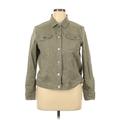 Jones New York Signature Denim Jacket: Green Jackets & Outerwear - Women's Size X-Large