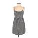 SO Casual Dress - Mini: Black Plaid Dresses - Women's Size Medium