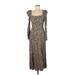 Zara Casual Dress: Brown Animal Print Dresses - Women's Size Medium