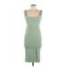 Nasty Gal Inc. Cocktail Dress - Slip dress: Green Solid Dresses - New - Women's Size 10