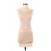 Forever 21 Cocktail Dress - Mini: Tan Damask Dresses - Women's Size Small