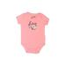 Baby Gear Short Sleeve Onesie: Pink Floral Motif Bottoms - Size 6-9 Month