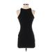 Shein Casual Dress - Mini: Black Solid Dresses - Women's Size 2