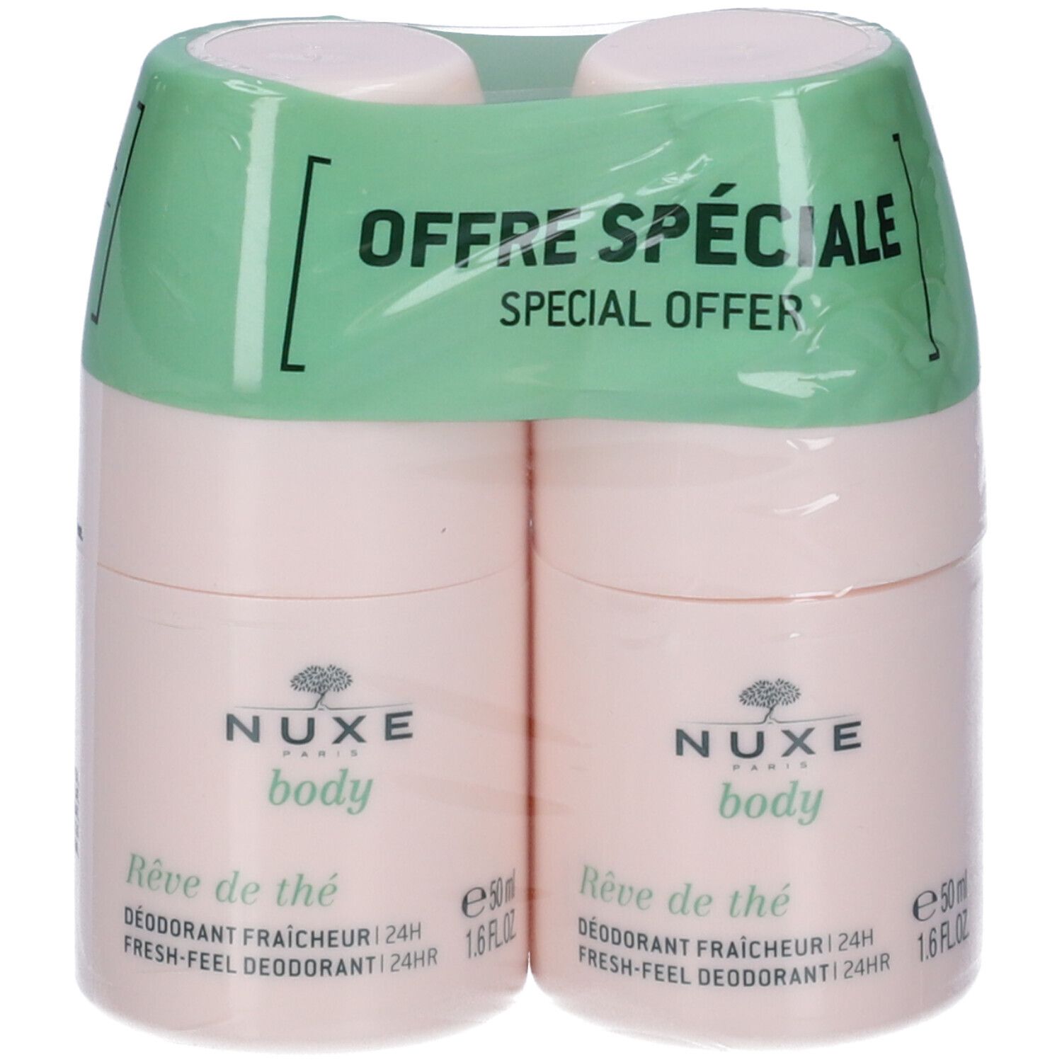 NUXE Deodorante Freschezza 24h Rêve de Thé Set da 2 2x50 ml Roll-On