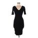 James Perse Casual Dress - Midi: Black Dresses - Women's Size Medium