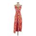 Vince Camuto Casual Dress - Maxi: Orange Tropical Dresses - Women's Size X-Small