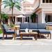 Thoughful Design Multi-person Sofa Set,Mid-Century Modern Outdoor Patio Sectional Sofa Set Dining Set