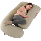 Pregnancy Pillow with Cooling Cover,57 Inch Full Body Maternity Pillow for Sleeping,Back Pain Relief and Pregnant Leg