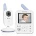 Hero2 Video Baby Monitor with Camera and Audio HD Video, 2 Way Talk, Night Vision, Voice Activation, 5 Lullabies, 985ft Range