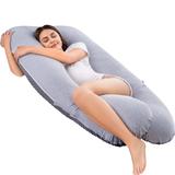 Pregnancy Pillows,Pregnant Pillows for Sleeping,Maternity Pillow for Pregnant Women,U Shaped Pillow with Minky Dot & Jersey