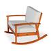 Outdoor Patio Chaise Lounge Chair Eucalyptus Rocking Chair, Relax in the Great Outdoors