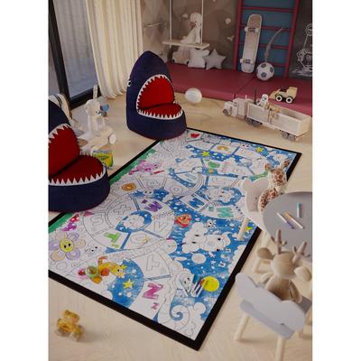 ABC'S Learning Coloring Poster Washable Rug Preschool Toddler Activity Art Homeschool Daycare Decor For Playroom Markers