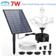 AISITIN Solar Brunnen Pumpe 7W Solar Teich Pumpe mit 15 Düsen 4 9 ft Solar Wasserpumpe Solar Schwimm