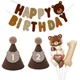 Teddybär Ballon Banner Teddybär Hut Kinder Teddybär Geburtstags feier Dekoration Baby Mädchen 1. 2.