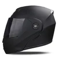 Casque de moto à double lentille avec visière casque unisexe section transversale sécurité