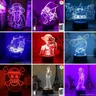 Anime One Piece rufy 3D Lamp RGB LED Night Lights Toys Roronoa Zoro Nightlights Kids Bedroom lampada