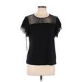 Vince Camuto Short Sleeve Top Black Sweetheart Tops - Women's Size Large