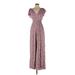 Band of Gypsies Casual Dress: Purple Hearts Dresses - Women's Size X-Small