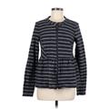 Free People Jacket: Gray Stripes Jackets & Outerwear - Women's Size Small