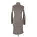 Lauren by Ralph Lauren Casual Dress - Sweater Dress: Gray Marled Dresses - Women's Size Medium