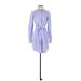 Theory Cocktail Dress - Shirtdress: Blue Dresses - Women's Size P