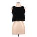 Trafaluc by Zara Sleeveless Blouse: Black Solid Tops - Women's Size Medium