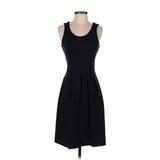 J.Crew Casual Dress - A-Line Scoop Neck Sleeveless: Blue Solid Dresses - Women's Size 0