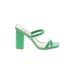 Steve Madden Heels: Green Color Block Shoes - Women's Size 8