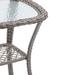Latitude Run® 3 Piece Outdoor Set w/ Glass Coffee Table & 2 Swivel Chairs | Wayfair 845C4B2BD52D46AD8582199AA45F0216