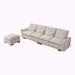 Brown Reclining Sectional - Latitude Run® 114.5"Modern L Shaped Chenille Sofa Couch Reversible Ottoman Chenille | 33 H x 114.5 W x 55 D in | Wayfair