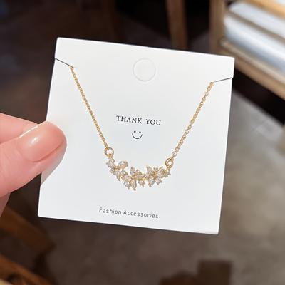 TEMU Stainless Steel Chain Flower Petals Pendant Necklace For Men Zirconia Choker Necklaces Male Jewelry Gifts Image
