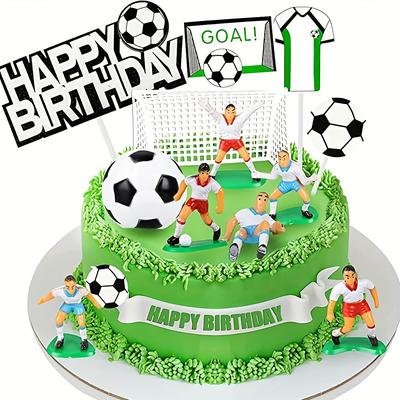 16pcs, Football Cake Decorations - Baked Scene Set, Birthday Door Frame, Theme Party Supplies - Baking Supplies