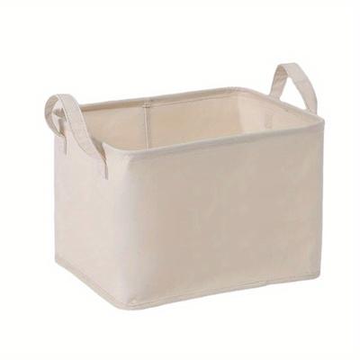 TEMU 1pc Household Simple Foldable Storage Basket, Fabric Dirty Clothes Basket, Toys Sundries Storage Basket, Multifunctional Finishing Basket Image
