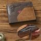 Men's Vintage Pu Leather Short Wallet Money Clip, Multi-card Card Holder, Bifold Horizontal Wallet With Zipper Coin Pocket, Gift For Men