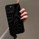 Wave Pattern Print Black Silicone Protective Phone Case Anti-fall Protective Phone Case For Series Gift For Birthday/easter/boy/girlfriends