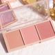 3-color Blush Palette Nude Makeup Natural Matte Milk Tea Orange Tone Long-lasting Rouge Blush Powder Cream Palette