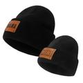 2pcs Parent-child Knitted Beanie Cap, Baby Warm Hiphop Cap