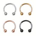 1pc Hoop Nose Ring Septum Piercing Bar Earrings Rings Ear Cartilage Tragus Helix Lip Bcr Barbell Body Jewelry