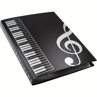 TEMU Music Sheet File Folder Clef Paper Storage Documents, Classification With 40 Pockets,