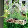 Clear Acrylic Hanging Bird Feeder - Perfect For Outdoor Garden Viewing - Transparent Window Birdhouse
