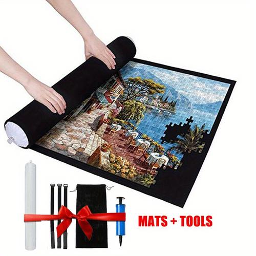 [ Puzzle Mat Set] 1pc Puzzle Puzzle Mat, Storage Mat, 2000 Pieces Puzzle Storage Mat, 32*46 Inches Puzzle Mat, Contains Storage Accessories., Halloween, Christmas, Thanksgiving Day Gift