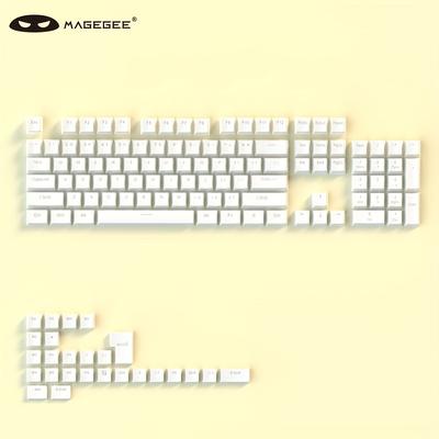 TEMU Magegee Pbt Key Cap Milk Pudding 2 Molding Transparent Key Cap 61/87/98//104oem Height (not Keyboard)