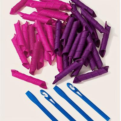 TEMU Heatless Curlers No Heat Spiral Curlers Styling Kit For Most Kinds Of Hairstyles Image