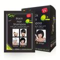 25ml*10pcs Natural Black Hair Dye Shampoo Herbal Ingredients Semi-permanent Hair Color Cream For Women Men