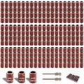 242pcs Sander Drum Kit - 240 Pcs Nail Sanding Drum Sleeves 80 120 180 Grit Sanding Bands Mini Drum Sander Sleeves With 3mm Shank Drum Sanding Mandrels For Drill Dog Nail Grinder Fits Rotary Tools