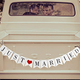 1pc, Just Married Vintage Banner - Perfect For Wedding, Bridal Shower, And Home Decor - Festive And Elegant Garland For Photo Booth And Party Decoration